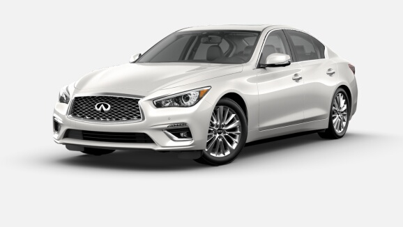 2023 Q50 LUXE AWD in Pure White