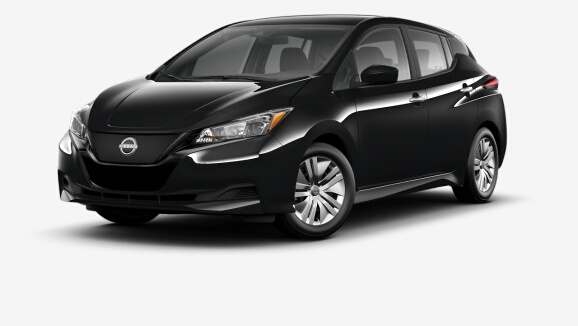 2023 Nissan LEAF S 40 kWh lithium-ion battery in Super Black
