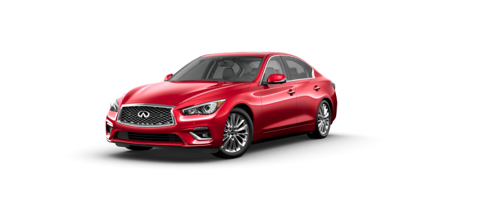 2023 Q50 LUXE in Dynamic Sunstone Red