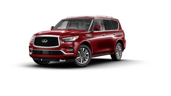 2023 QX80 LUXE in Coulis Red