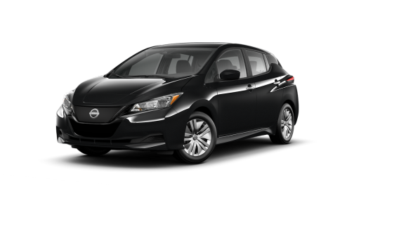 2023 Nissan LEAF S 40 kWh lithium-ion battery in Super Black